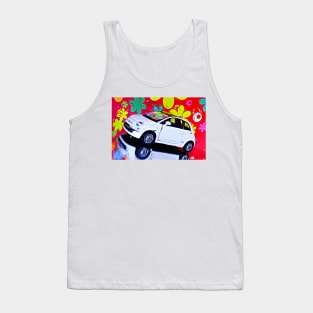 White Fiat 500 surrealism Tank Top